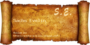 Sachs Evelin névjegykártya