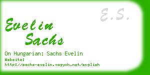 evelin sachs business card